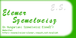 elemer szemelveisz business card